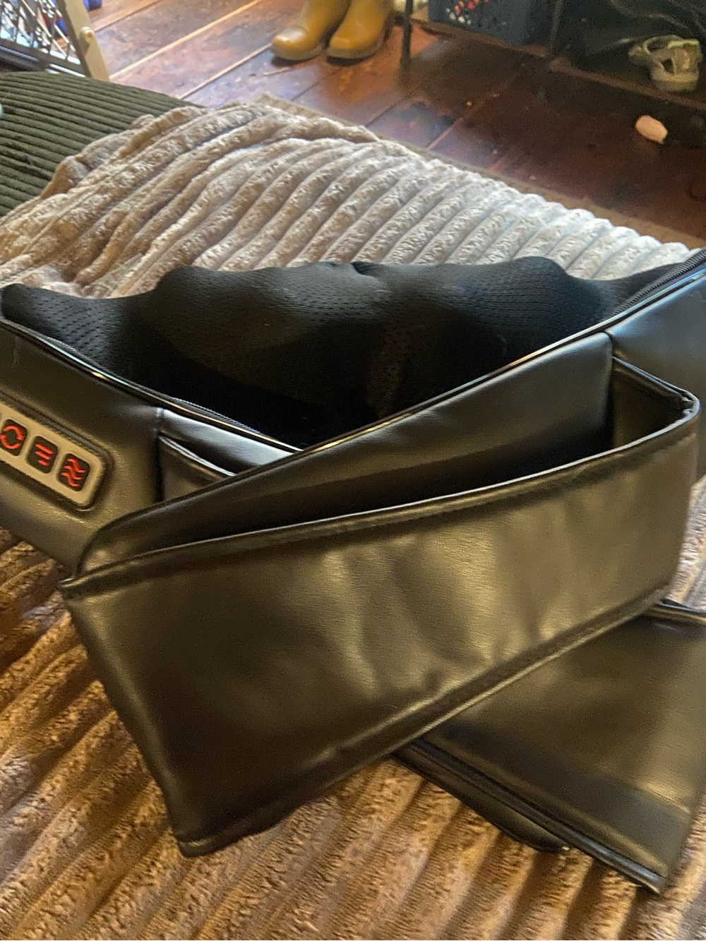 RBX Black Neck and Shoulder Massage Wrap with Control Buttons